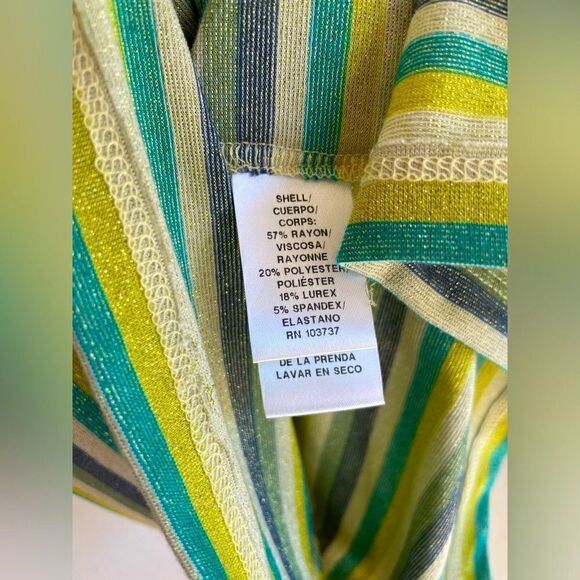 Striped green dress with drawstring waist - Picture 5 of 9